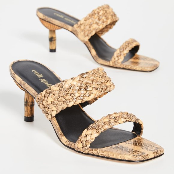 Cult Gaia KAL SANDAL CANARY Yellow/Brown SD1808SK Size 9 Women's Sandals - Picture 3 of 4